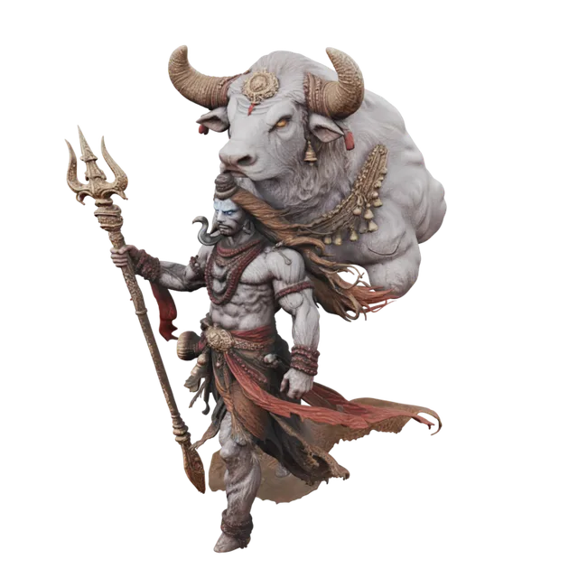 Horned trident warlord